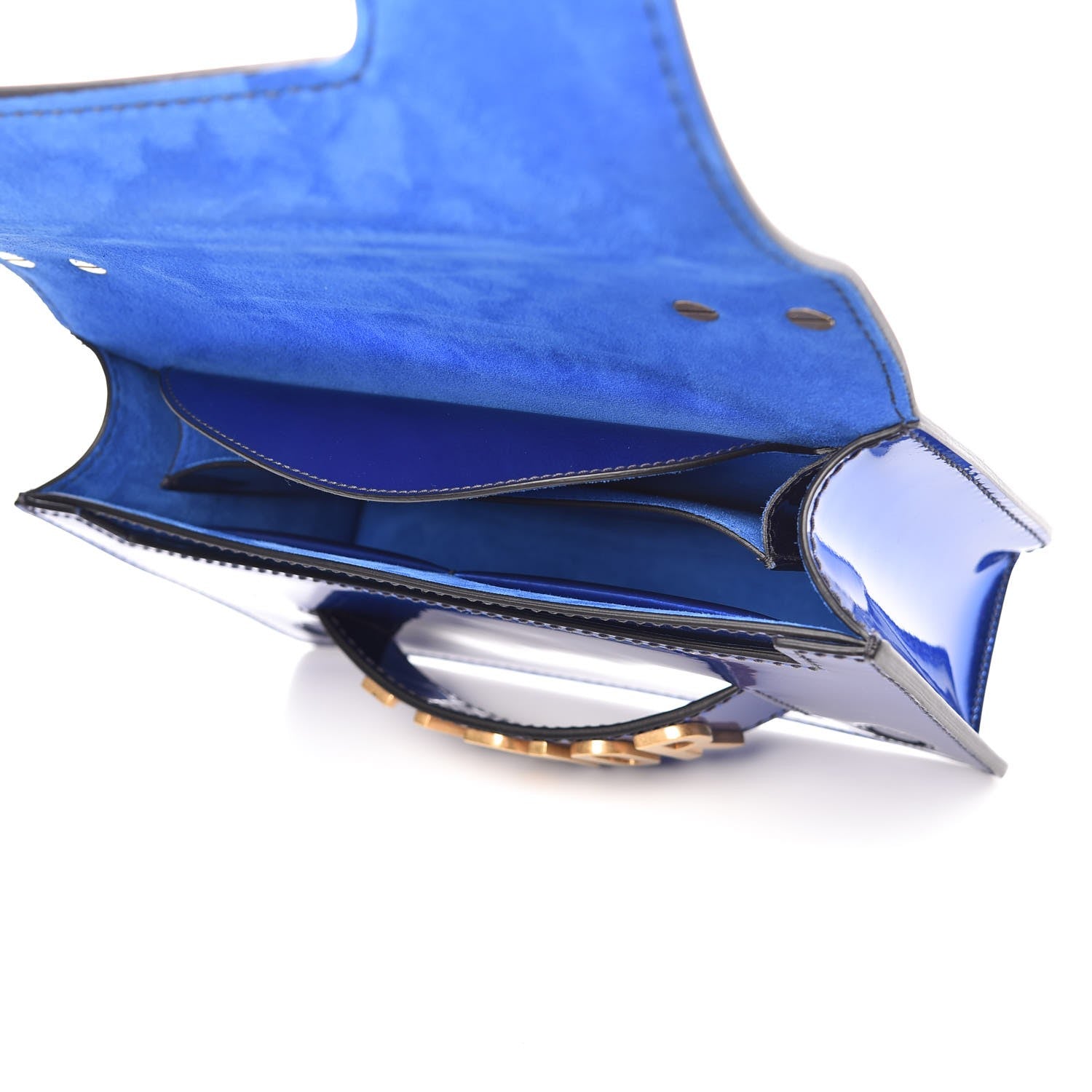 Christian Dior Metallic Calfskin J'Adior Chain Flap Bag Blue 6 of 7