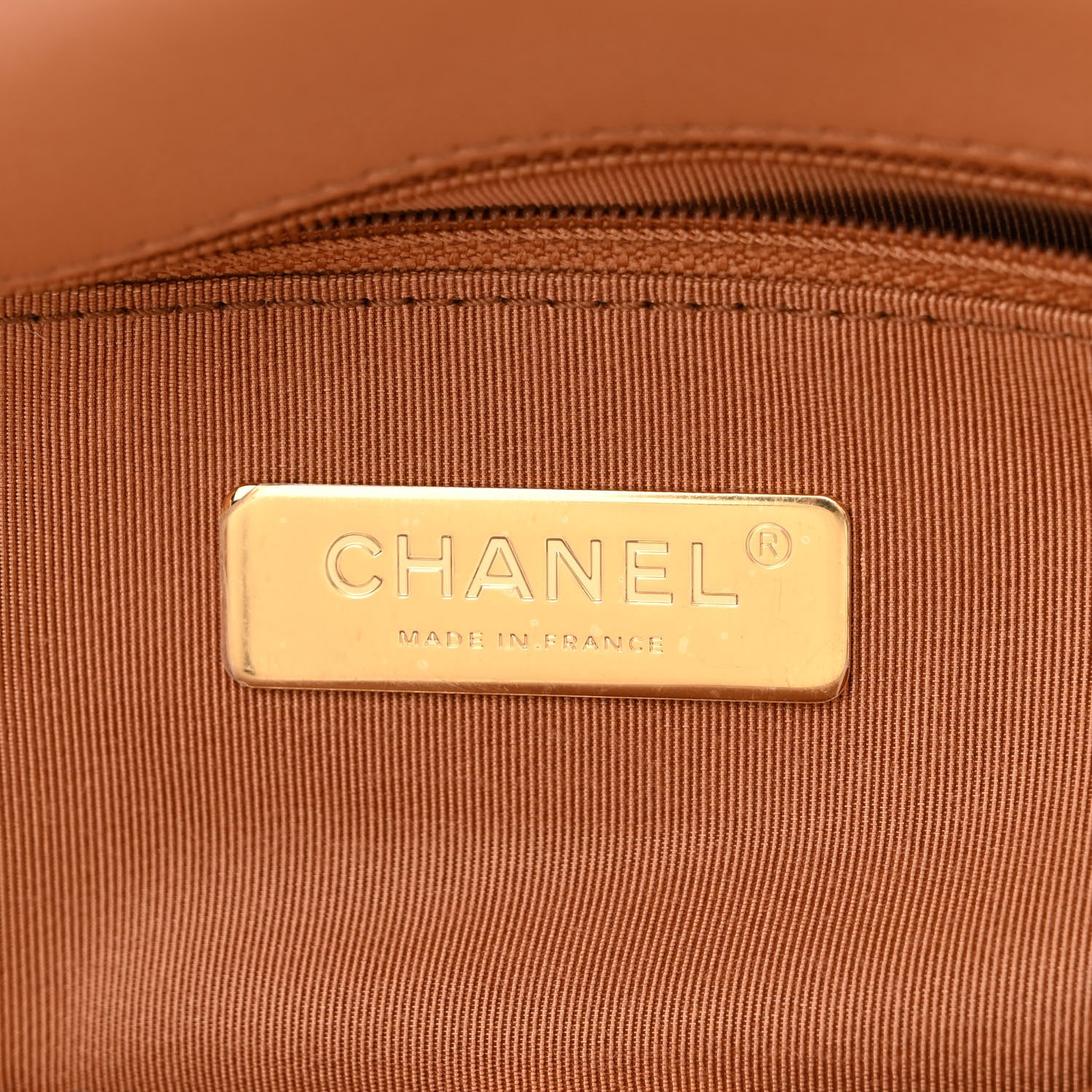 Chanel Lambskin Quilted Medium Chanel 19 Flap Brown 6 of 10