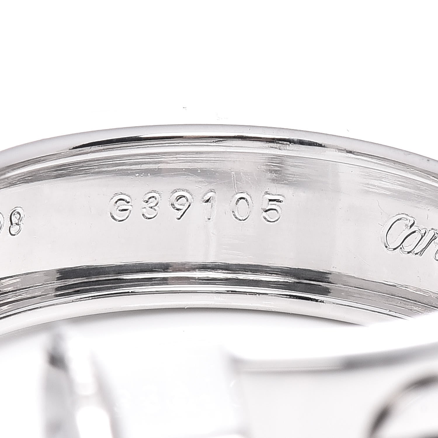 Cartier 18K White Gold 2 Diamond 5.5mm LOVE Hoop Earrings 5 of 7