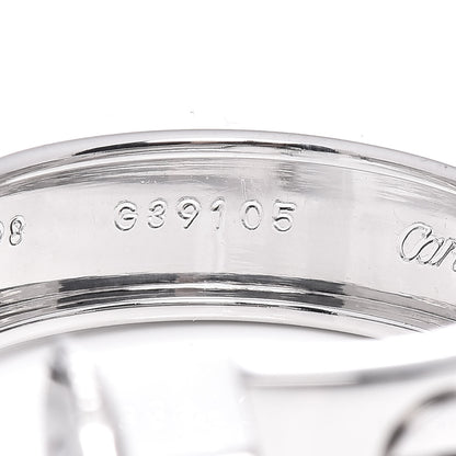 Cartier 18K White Gold 2 Diamond 5.5mm LOVE Hoop Earrings 5 of 7