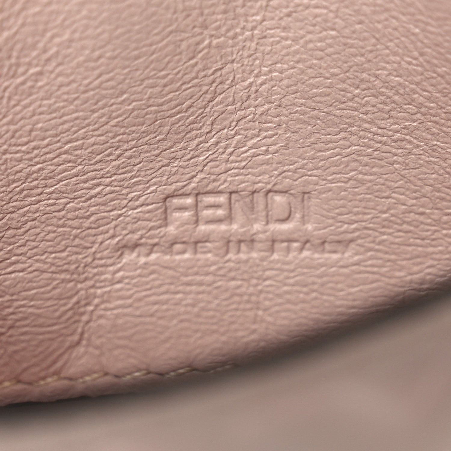 Fendi Nappa Matisse FF Embossed Nano Baguette Charm Rosa Quarzo 11 of 16