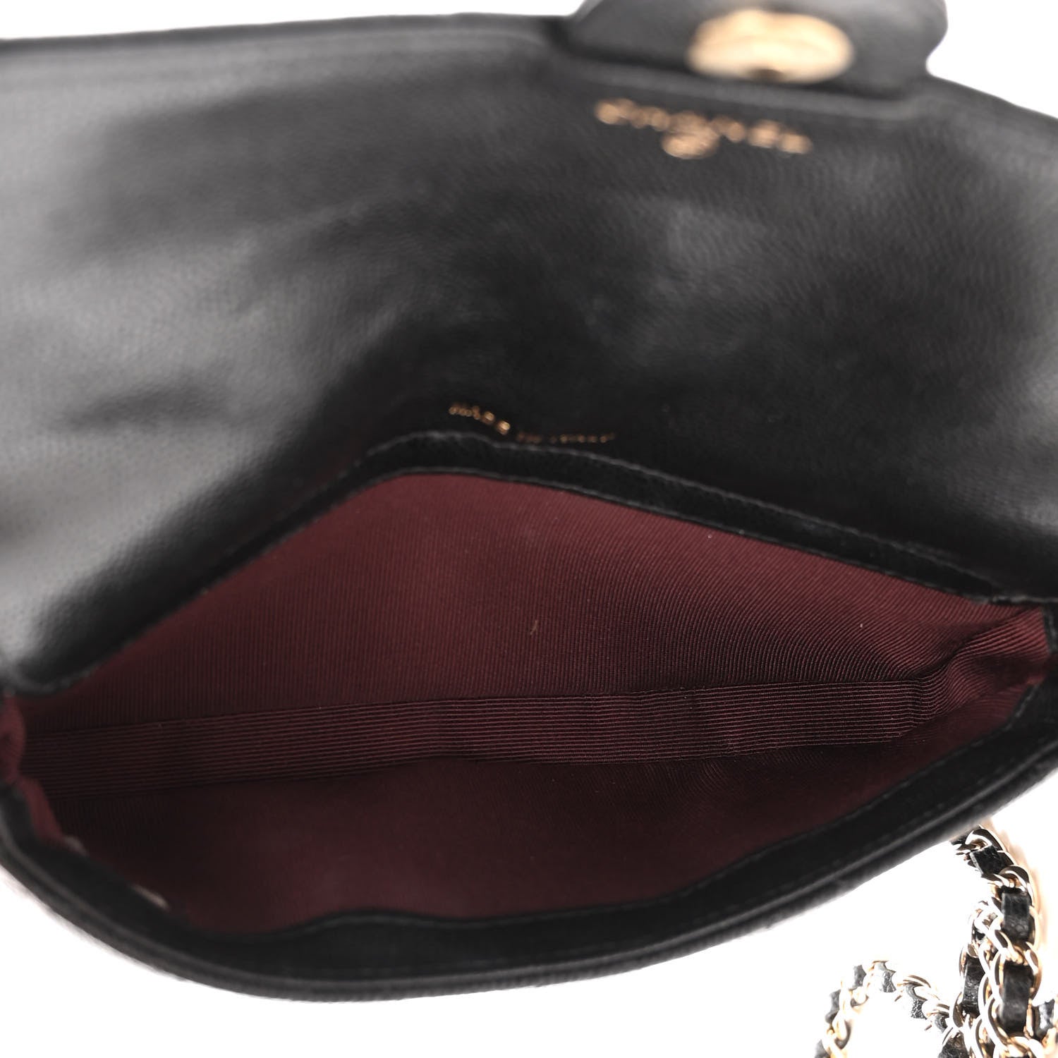 Chanel Caviar Quilted Flap Phone Holder With Chain Black 5 of 12