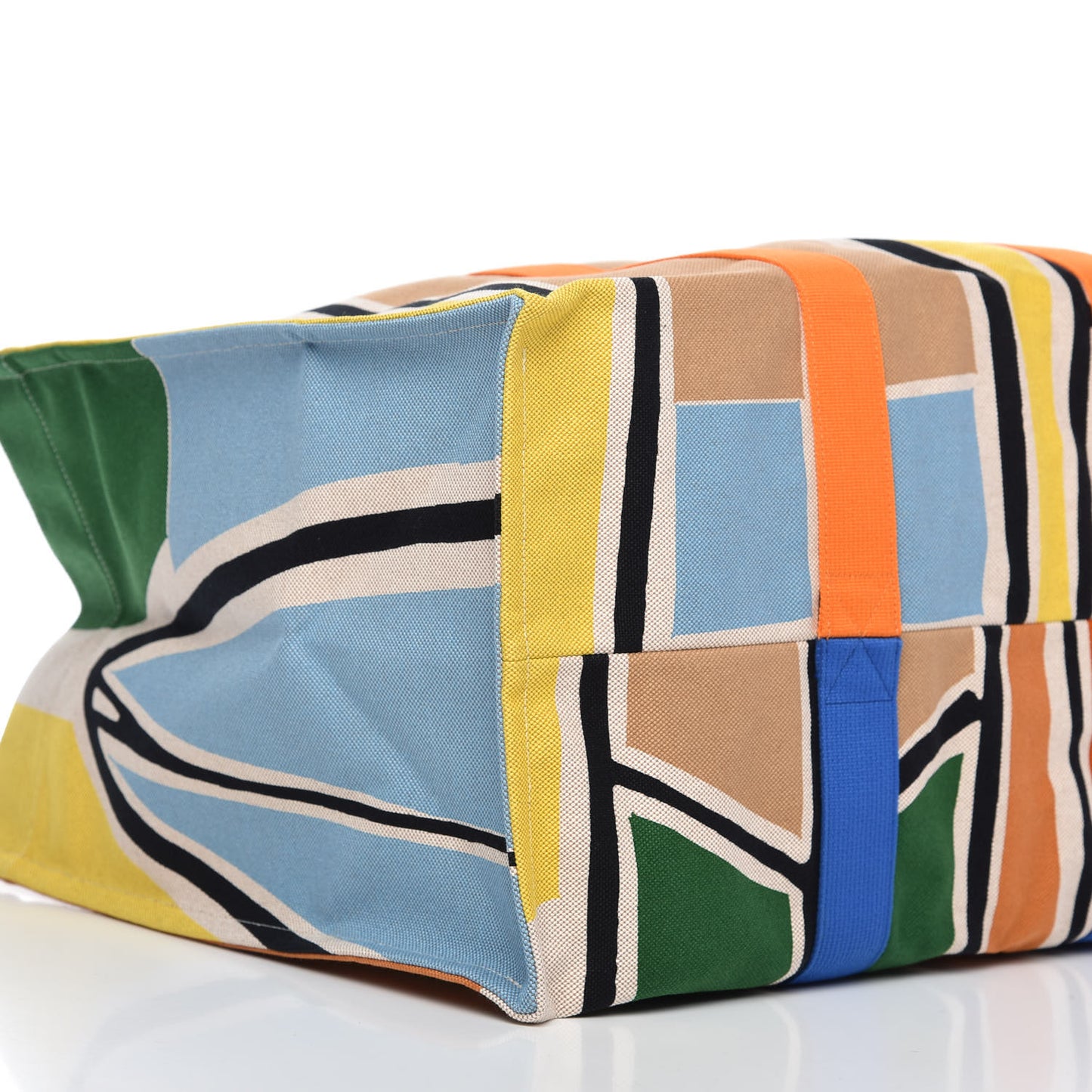 Cotton Canvas 3 Surfs Beach Bag Citron Orange