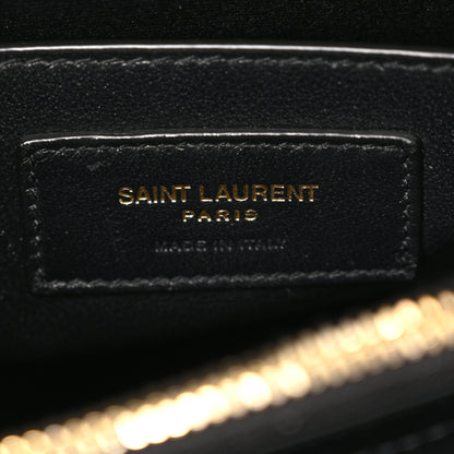 Saint Laurent Calfskin Y Quilted Monogram Small Loulou Chain Satchel Black 7 of 12