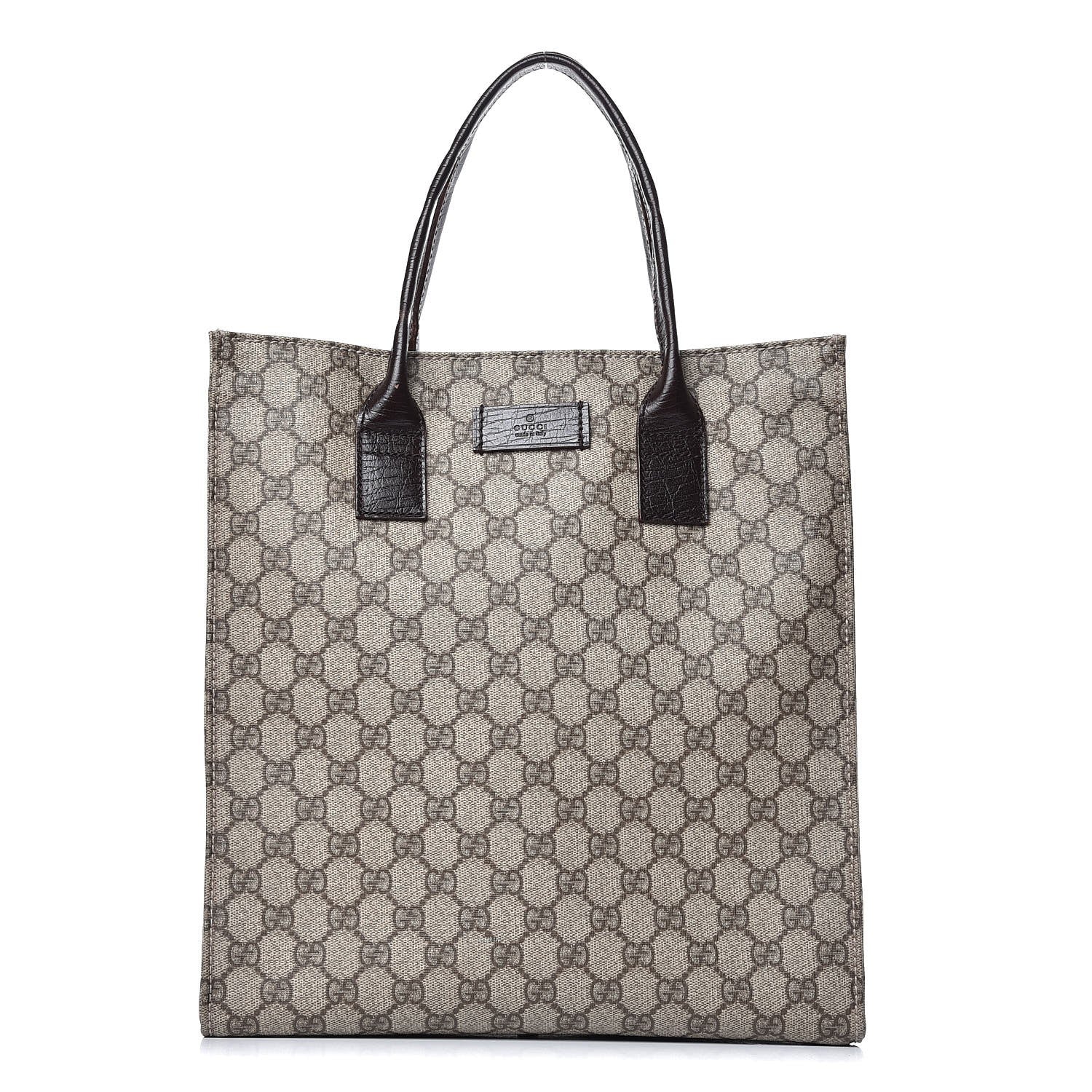 Gucci GG Plus Monogram Small Vertical Tote Dark Brown 1 of 16
