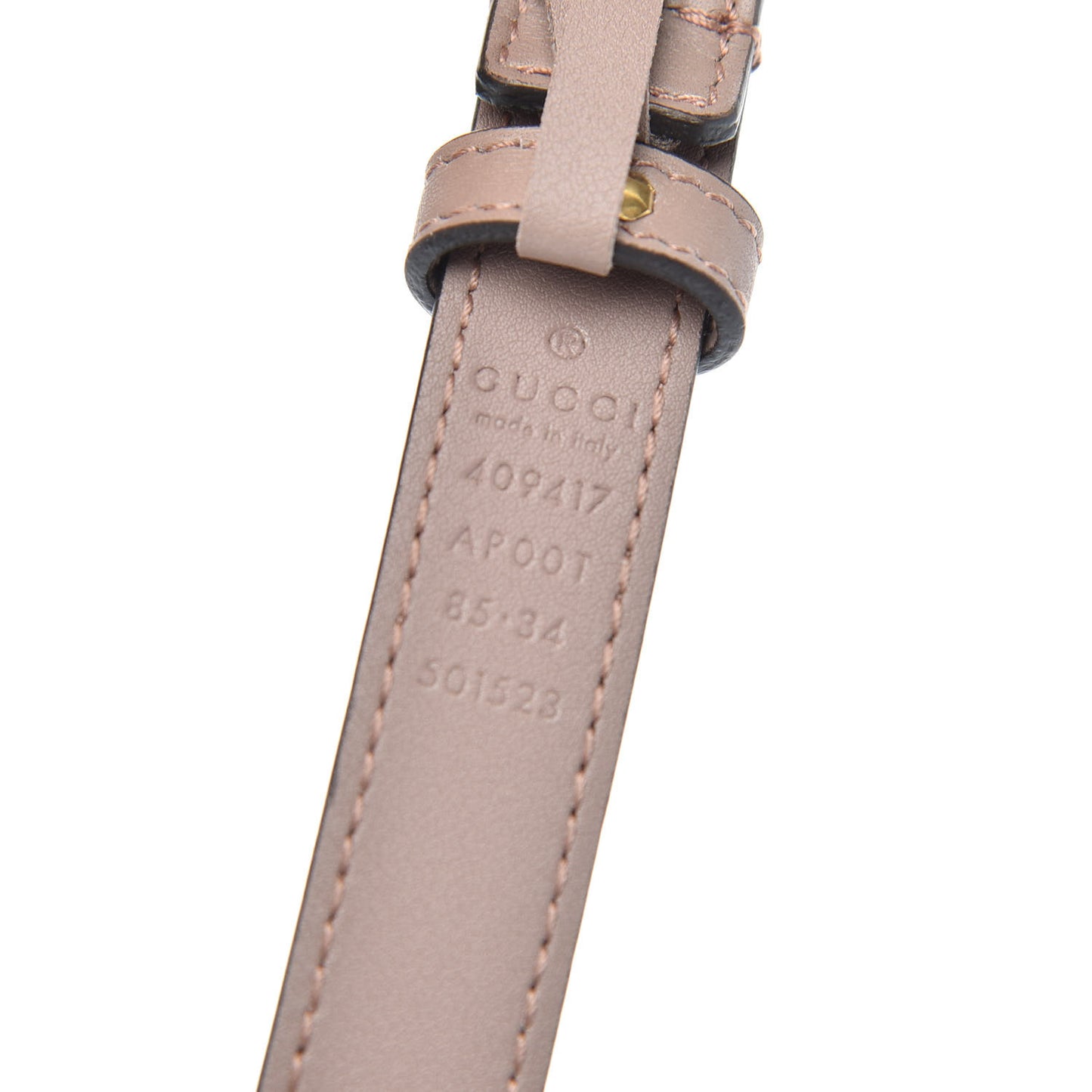 Calfskin Double G 20mm Belt 85 34 Porcelain Rose