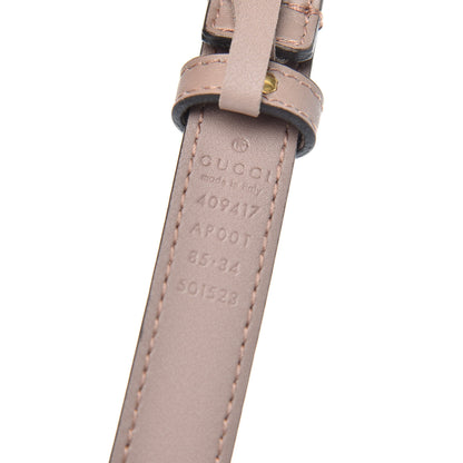 Gucci Calfskin Double G 20mm Belt 85 34 Porcelain Rose 3 of 5