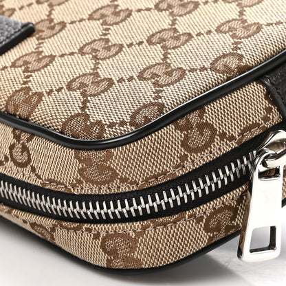 Gucci Monogram Dollar Calfskin Belt Bag Beige Ebony Testa di Moro Marrone Scuro 10 of 11