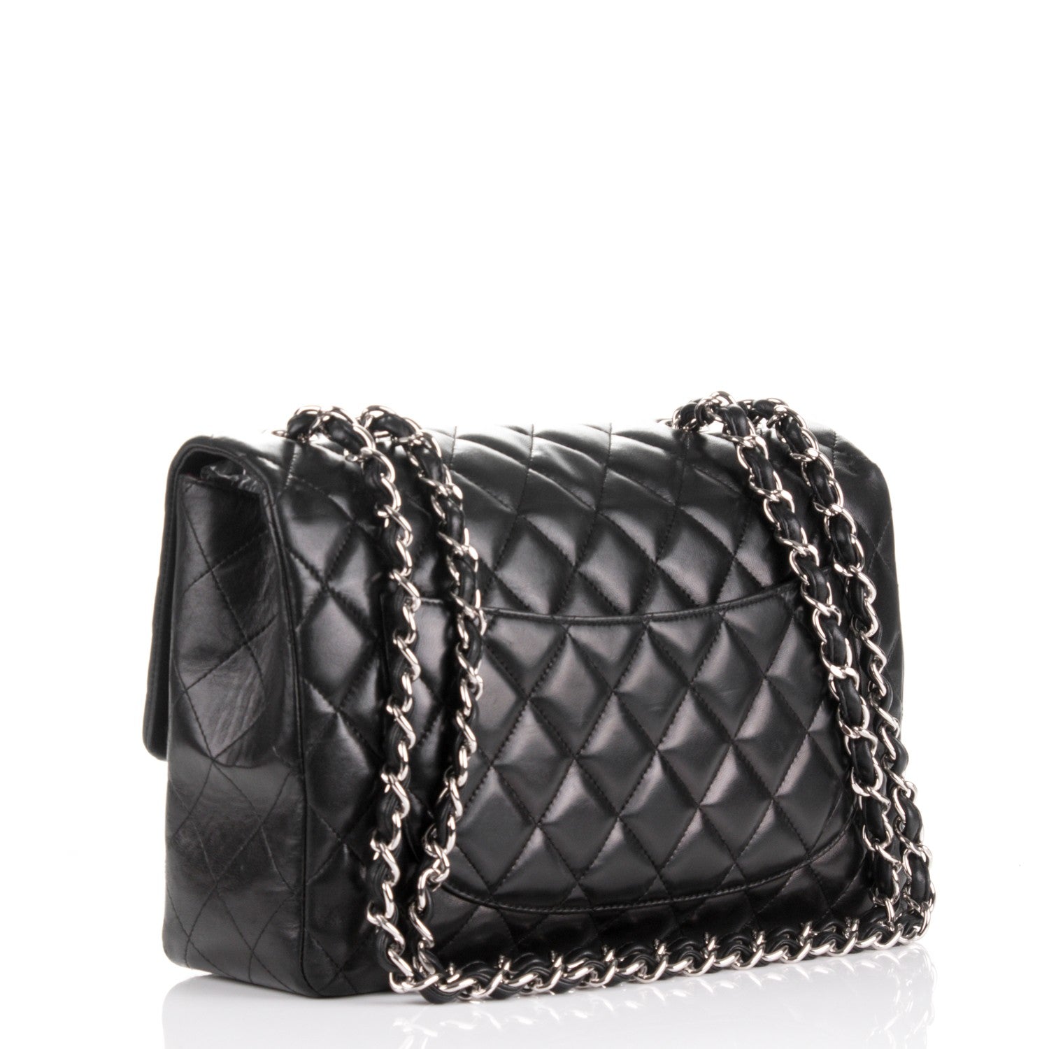 Chanel Lambskin Quilted Jumbo Single Flap Black 3 of 7