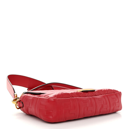 Fendi Nappa FF 1974 Embossed Baguette Fragola 4 of 10