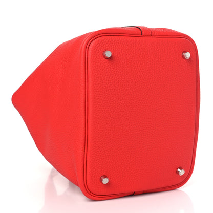 Hermes Taurillon Clemence Picotin Lock 22 MM Rouge Casaque 4 of 10