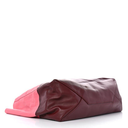 Celine Lambskin Horizontal Bi-Color Cabas Pink Rust 4 of 10