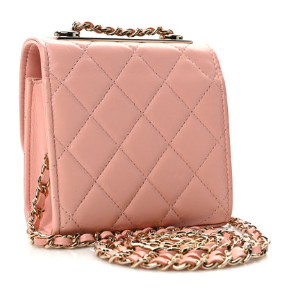 Chanel Lambskin Quilted Mini Trendy CC Chain Wallet Pink 3 of 10