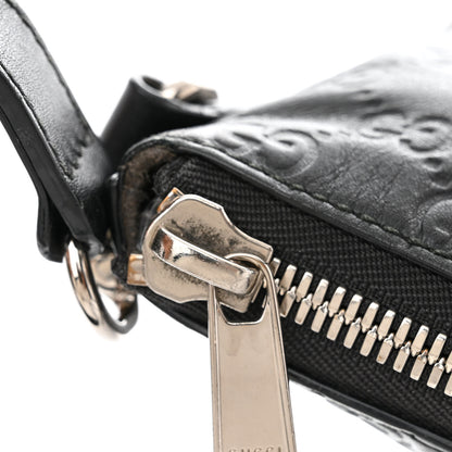 Gucci Guccissima Medium Flat Messenger Bag Black 11 of 16