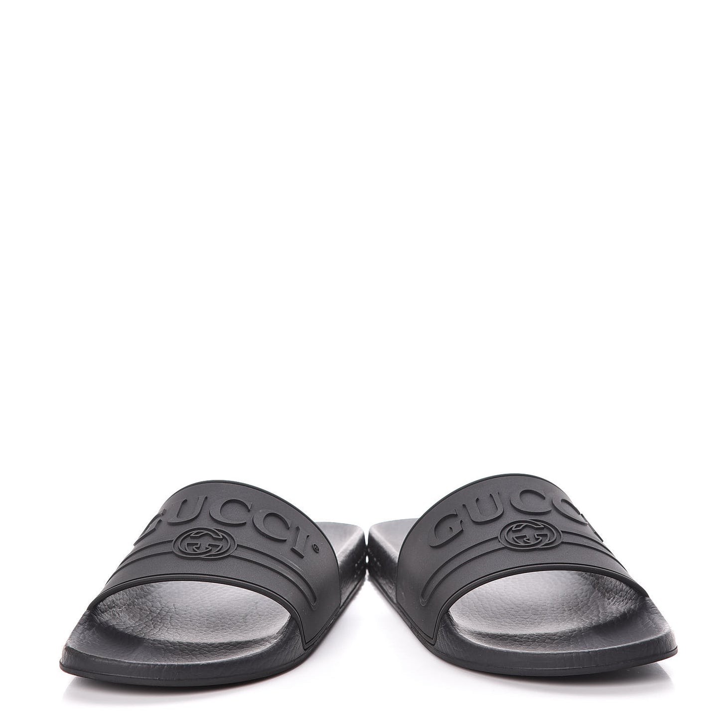 Rubber Womens Logo Slide Sandals 39 Black