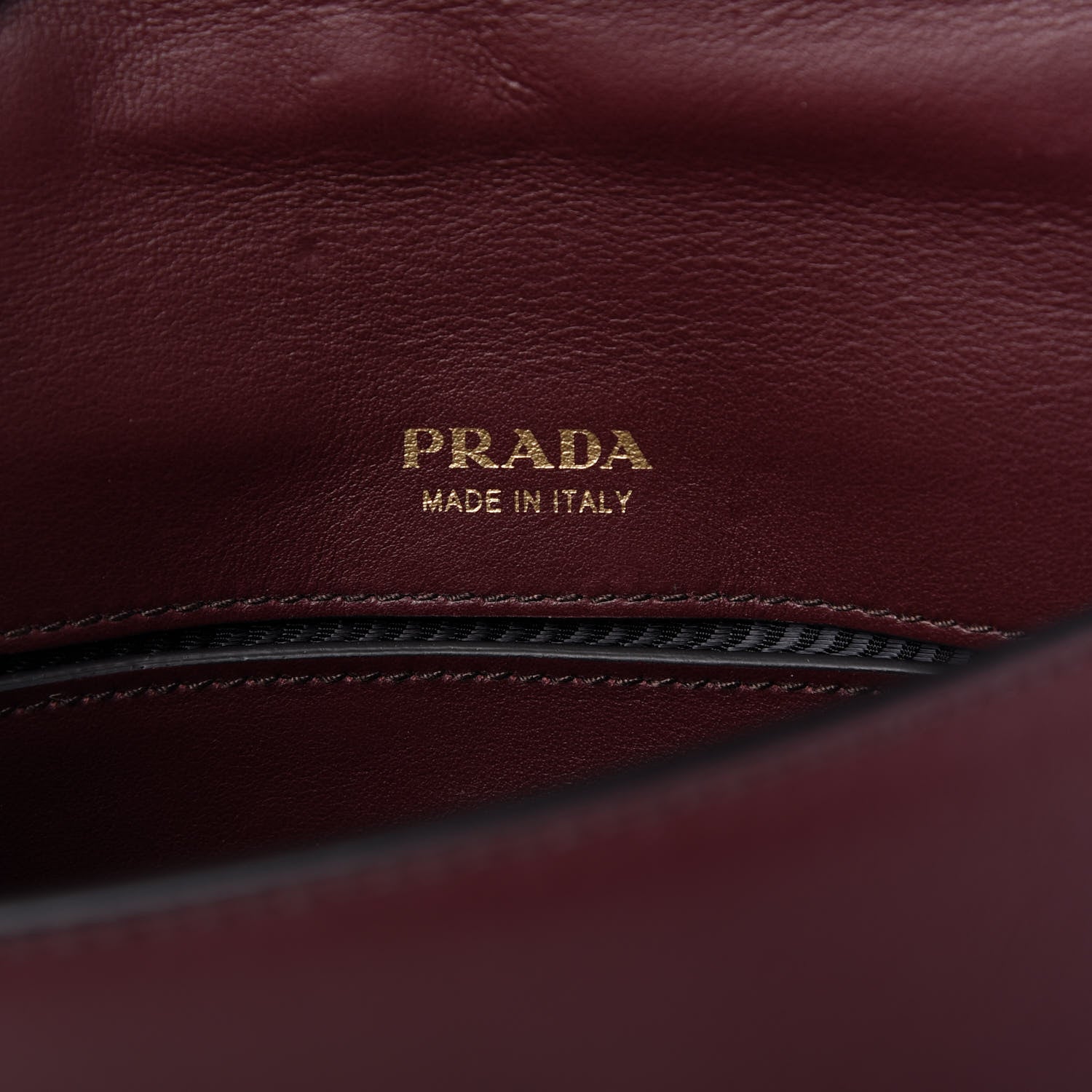 Prada City Calf Cahier Belt Bag Granato Black 9 of 11