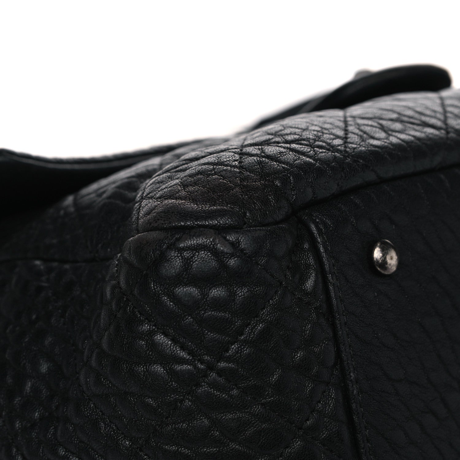 Chanel Crumpled Lambskin Quilted Large Tote Black 8 of 18
