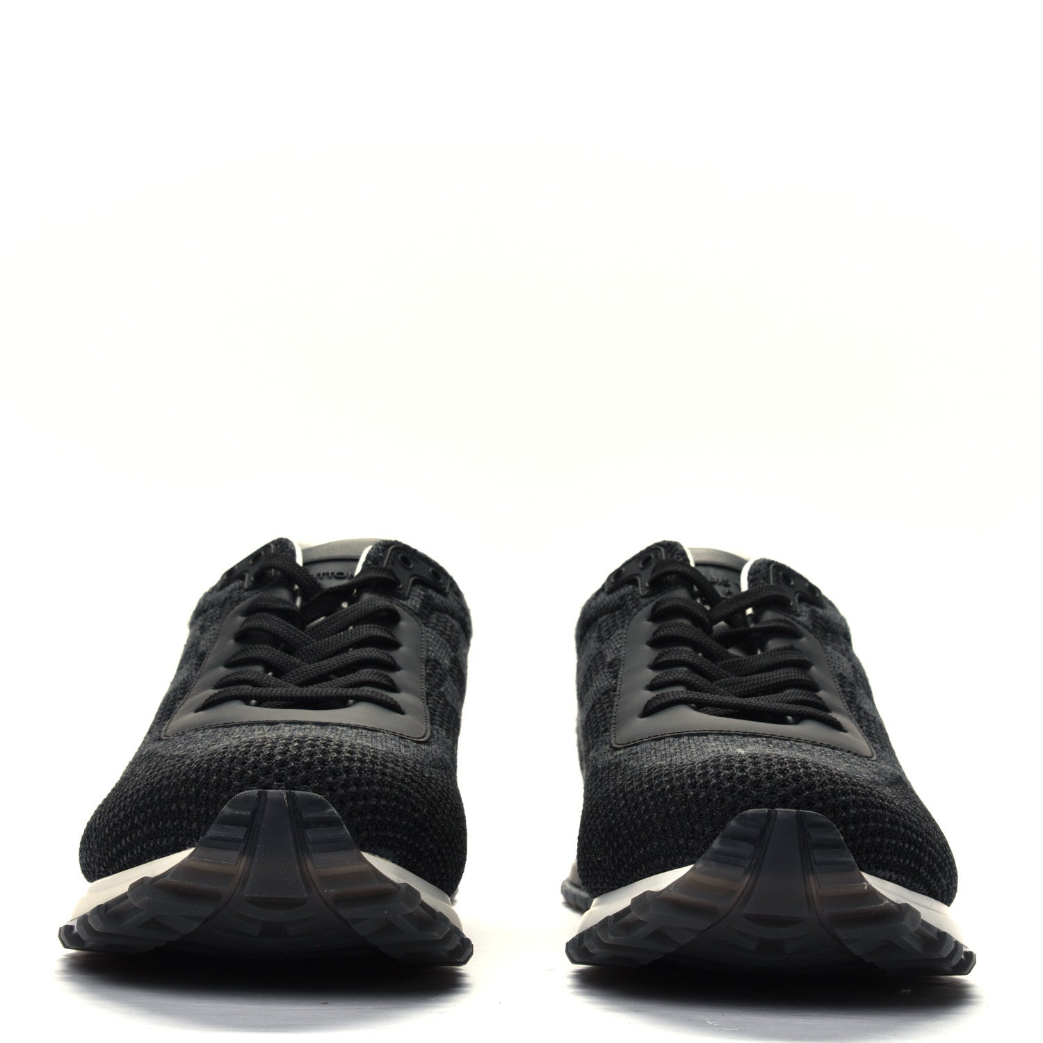 Louis Vuitton Calfskin Damier Run Away Sneakers 10 Graphite 2 of 4