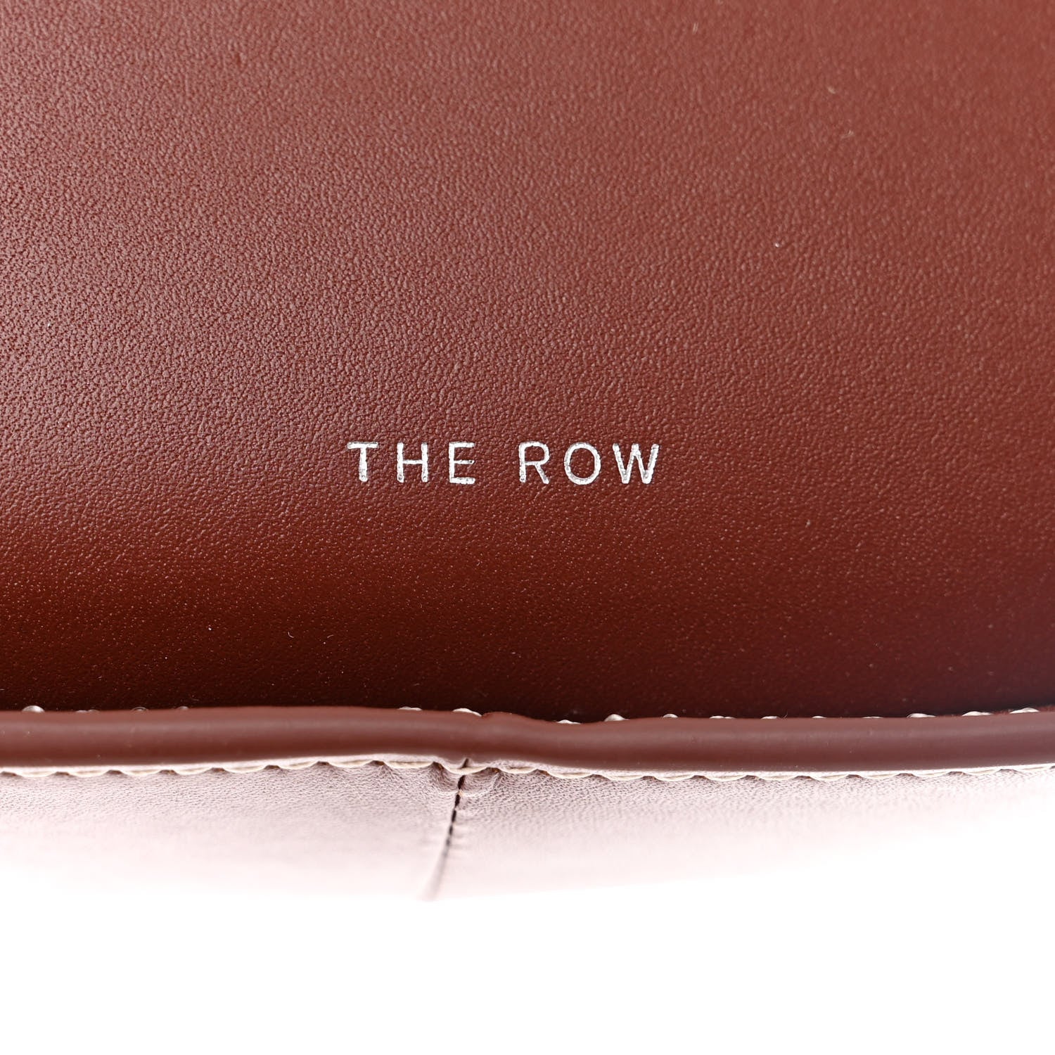 The Row Smooth Calfskin Half Moon Shoulder Bag Cherry Wood 7 of 9