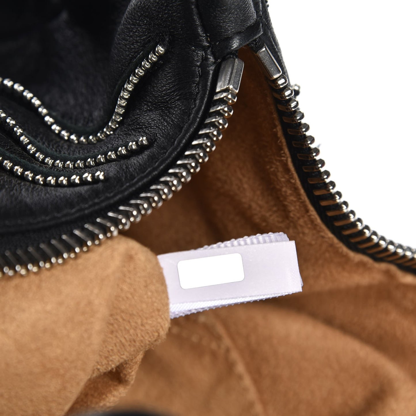 Lambskin Large Solar Zipper Hobo Black