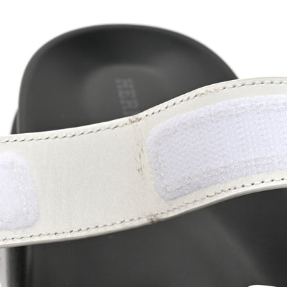Hermes Calfskin Womens Chypre Sandals 39 White 10 of 12
