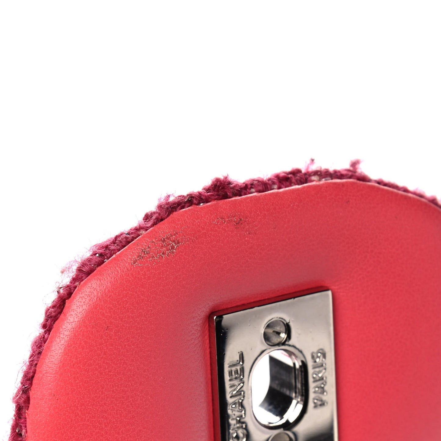 Tweed Patchwork Jumbo Single Flap Pink