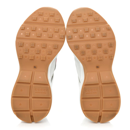 Gucci Demetra Web Mens Rhyton Cut Out Sneakers 9.5 Great White Grey 6 of 13