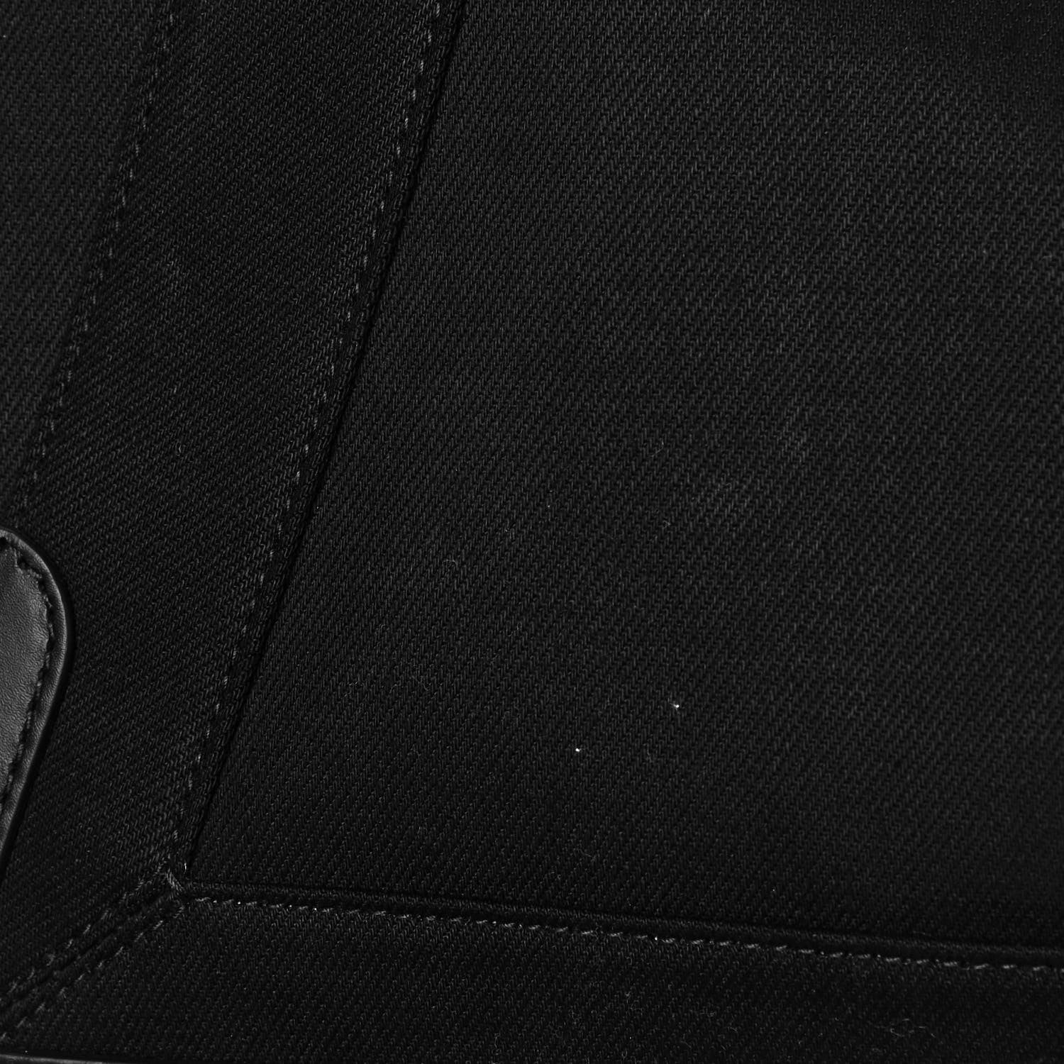Balenciaga Cotton Canvas Calfskin M Navy Cabas Black White 10 of 10