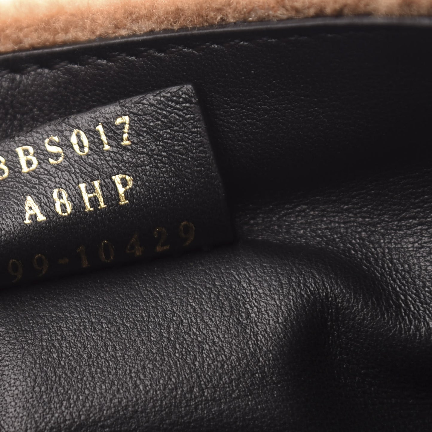 Shearling Vitello Dolce Macro FF 1974 Mini Baguette Tobacco Black