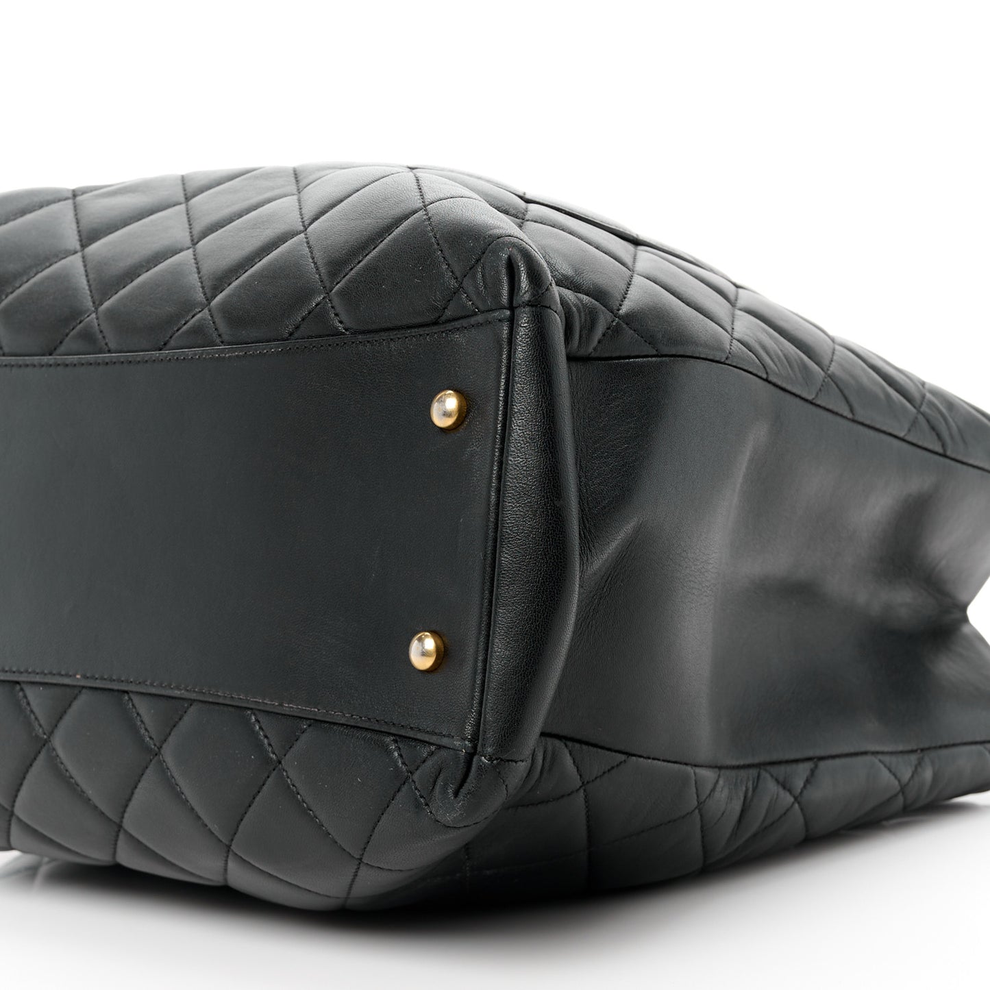 Lambskin Quilted Trendy CC Tote Black