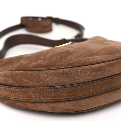 Prada Scamosciato Arque Shoulder Bag Cacao 8 of 9