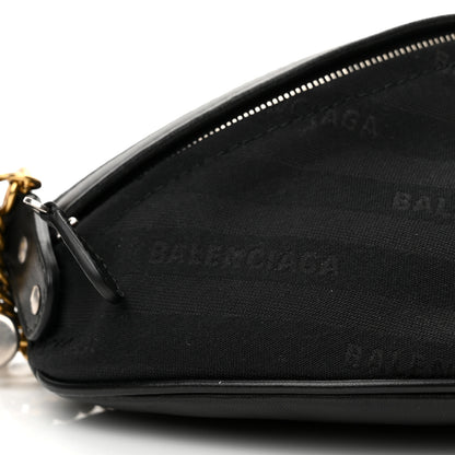 Balenciaga Canvas Jacquard Diagonal Allover Logo XS Souvenir Belt Bag Black 9 of 10