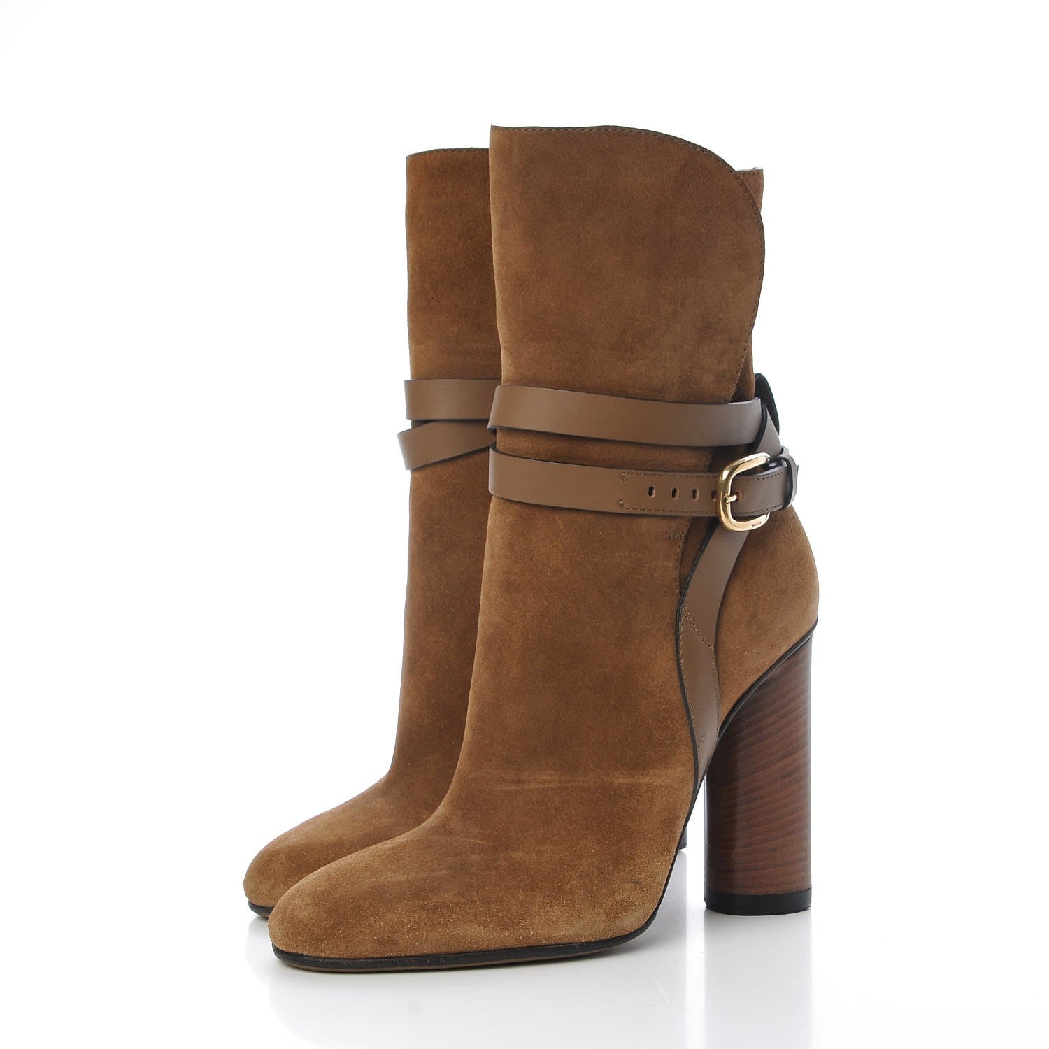 Gucci Suede Abigail Ankle Boots 36.5 New Marron 3 of 11