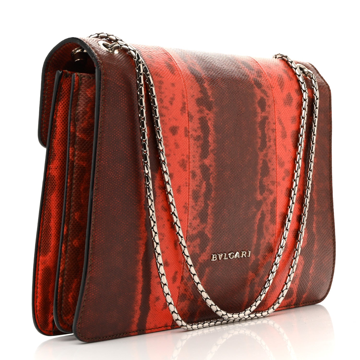 Bulgari Karung Serpenti Forever Large Shoulder Bag Red 4 of 29