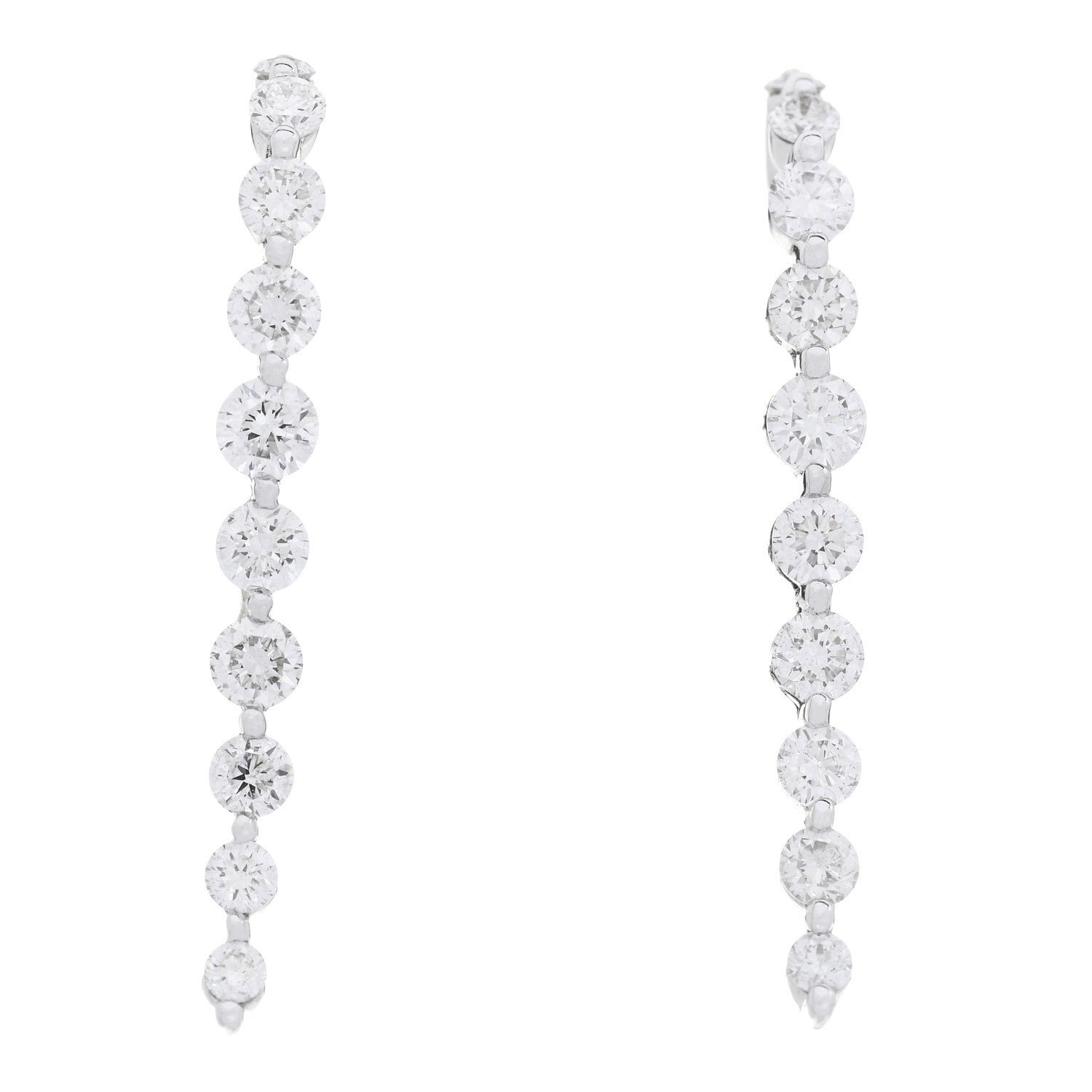 Anita Ko 18K White Gold Diamond Medium Cascade Earrings 1 of 5
