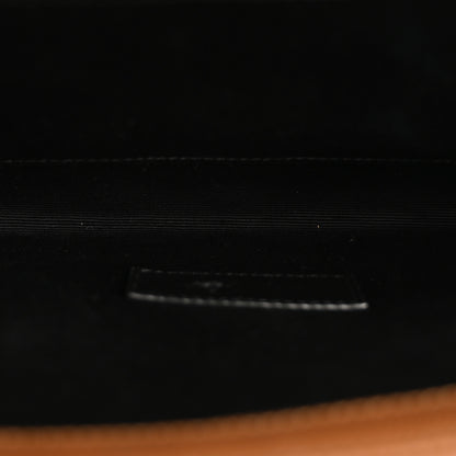 Saint Laurent Grain De Poudre Matelasse Chevron Monogram Envelope Natural Dark 5 of 10