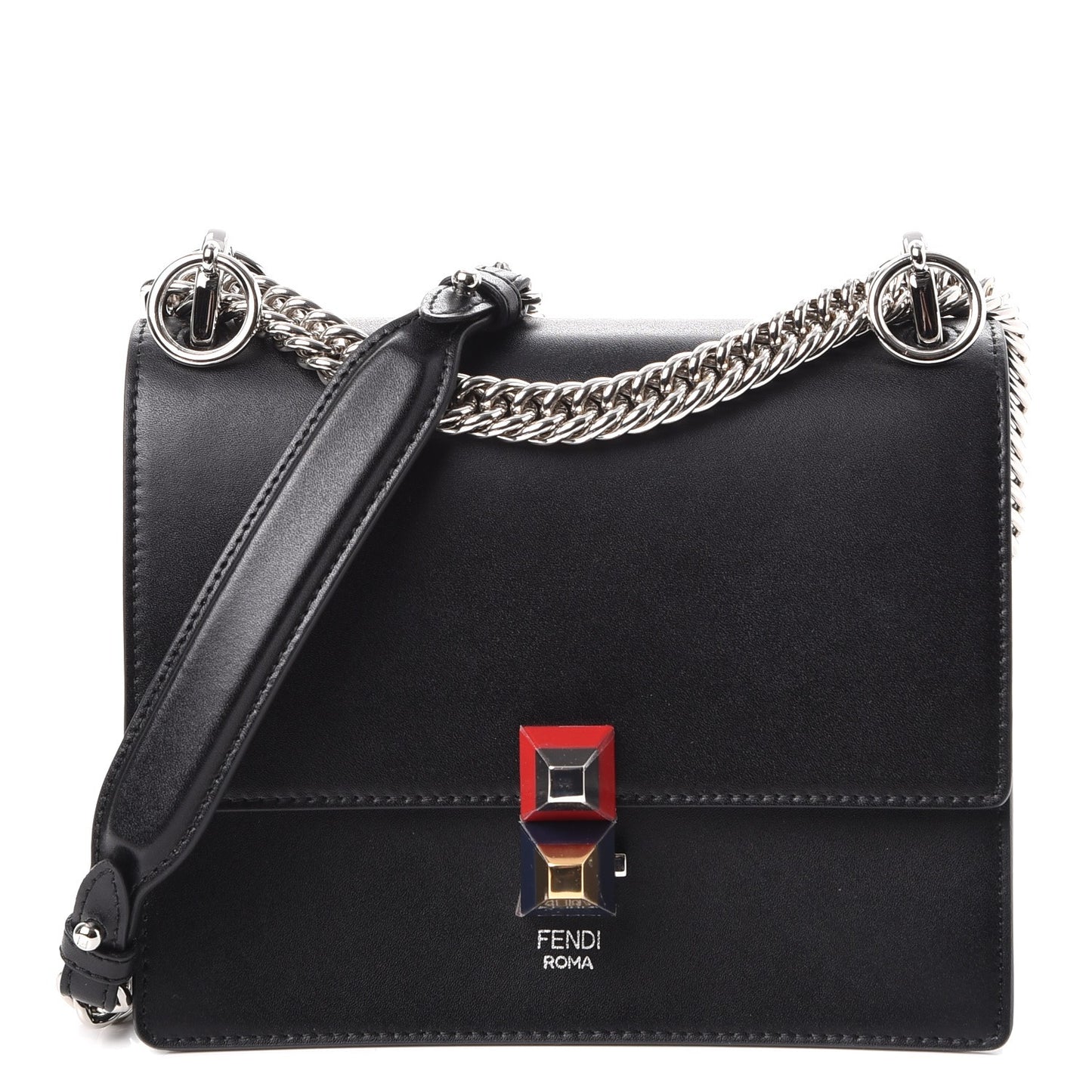 Vitello Liberty Studded Small Kan I Shoulder Bag Black Multicolor