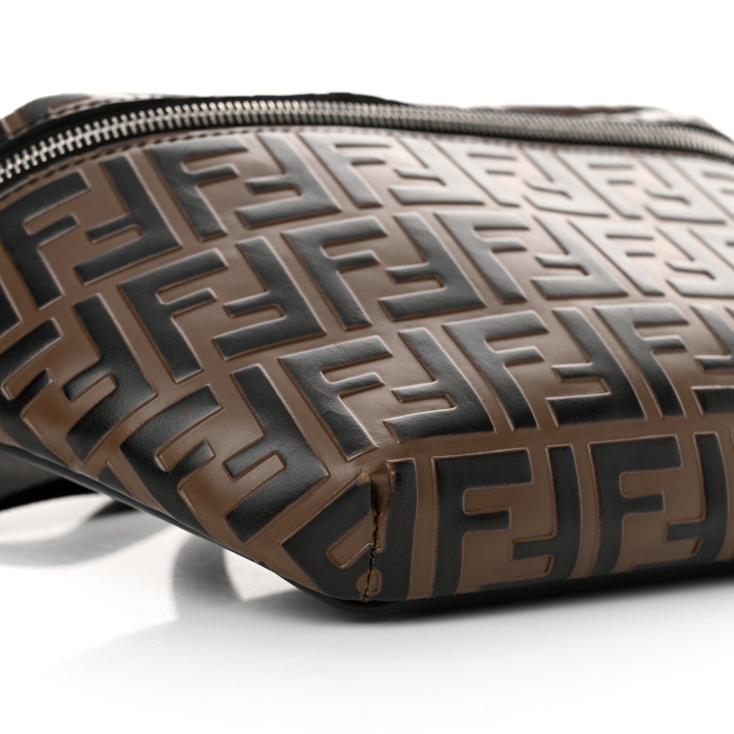 Vitello Century Bi-Color FF 1974 Embossed Belt Bag Maya Black