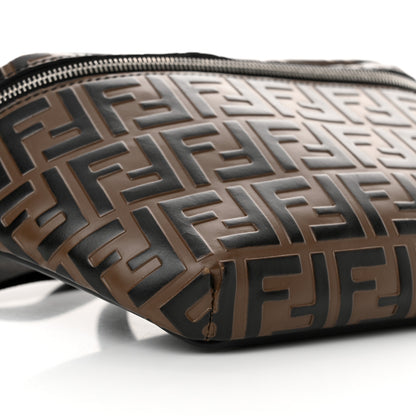 Fendi Vitello Century Bi-Color FF 1974 Embossed Belt Bag Maya Black 9 of 14