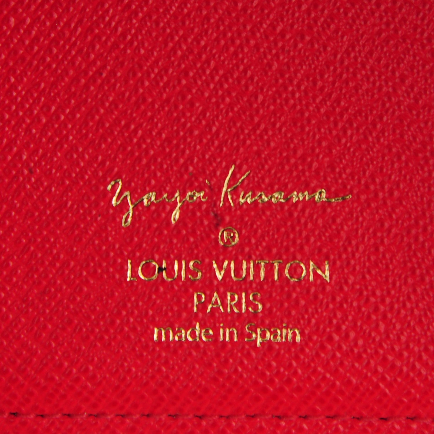 Louis Vuitton Monogram Kusama Town Small Ring Agenda Cover Red 6 of 8