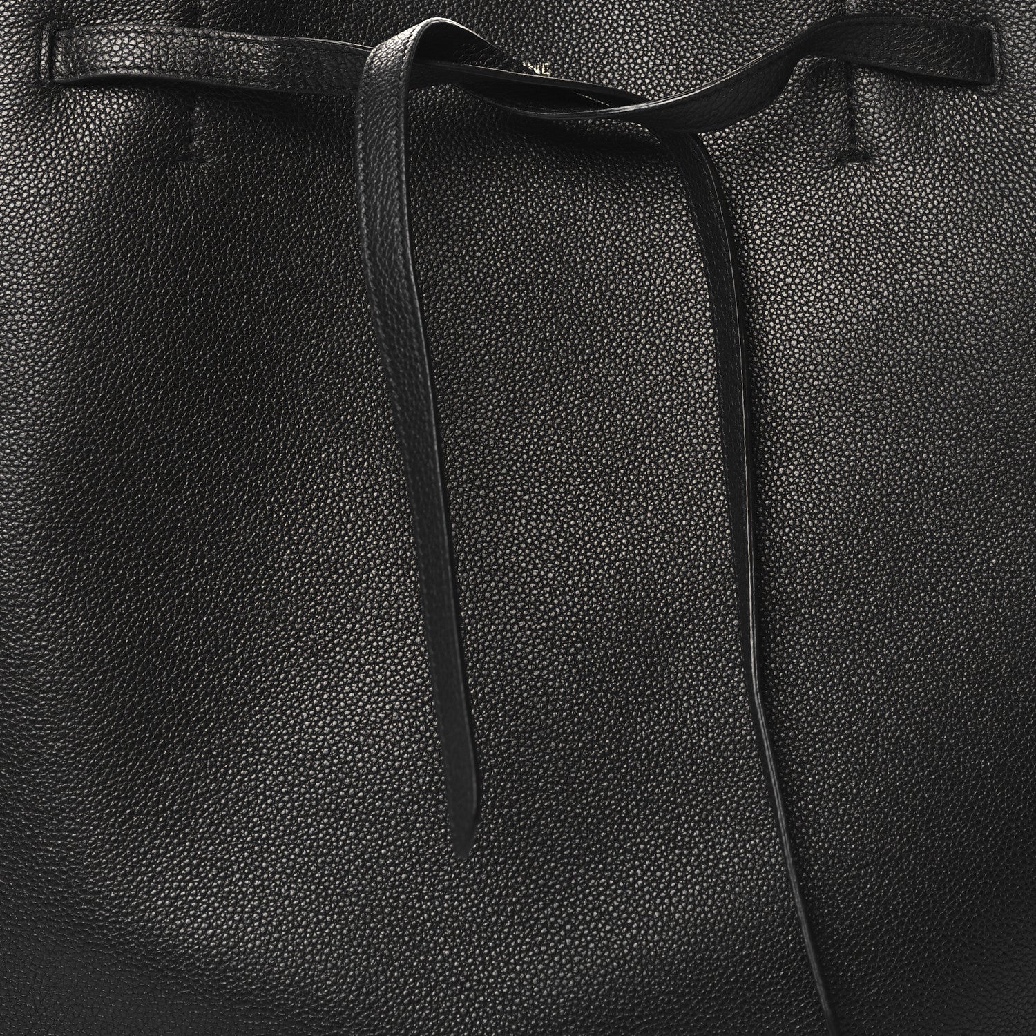 Celine Soft Grained Calfskin Small Belt Cabas Phantom Black 8 of 10