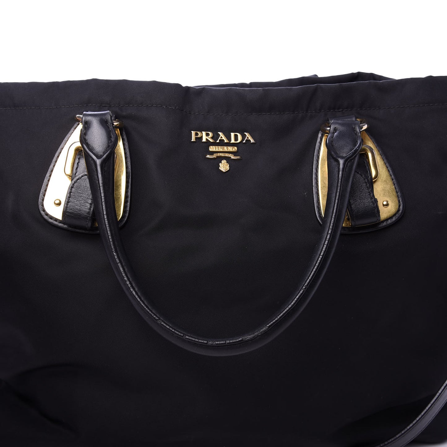 Tessuto Nylon Soft Calf Tote Black