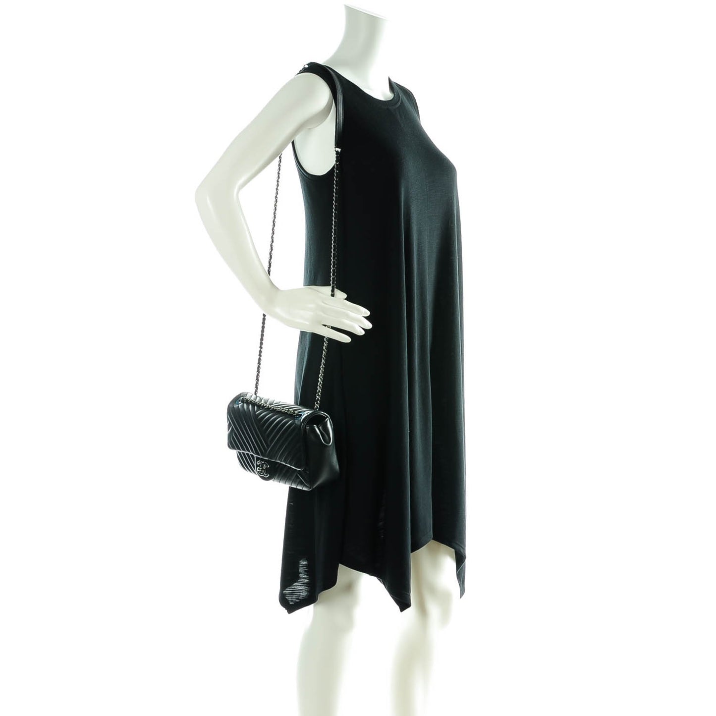 Lambskin Small CC Crossing Flap Black