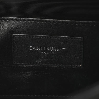 Saint Laurent Sheepskin Matelasse Medium Monogram College Punk Chain Satchel Black 6 of 10