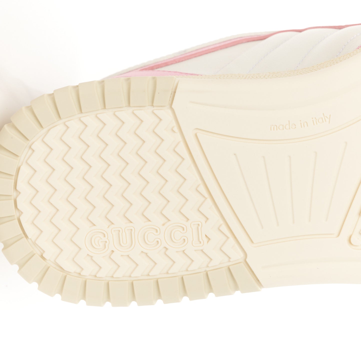 Calfskin Womens Re-Web Sneakers 38 White Pink