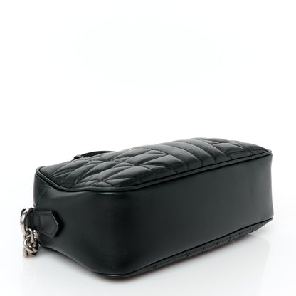 Gucci Calfskin Matelasse Aria Small GG Marmont Chain Shoulder Bag Black 4 of 10