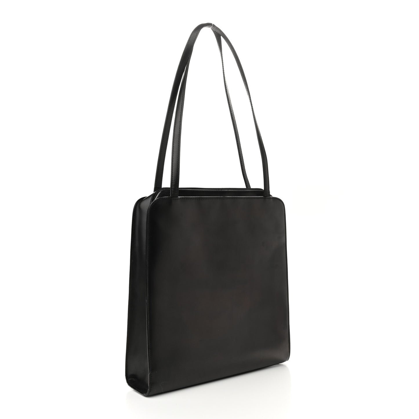 Smooth Calfskin Tall Tote Black