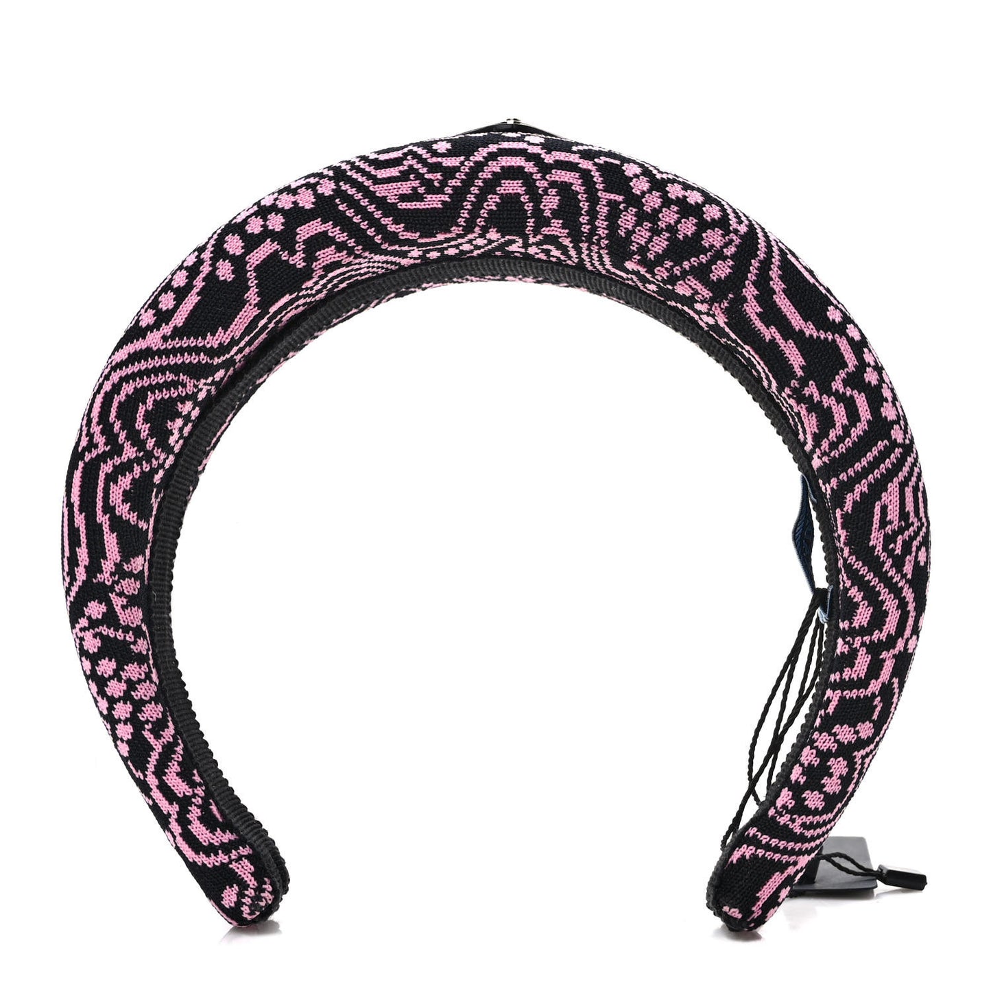 Maglia Jacquard Metal Triangle Logo Headband Black Rosa