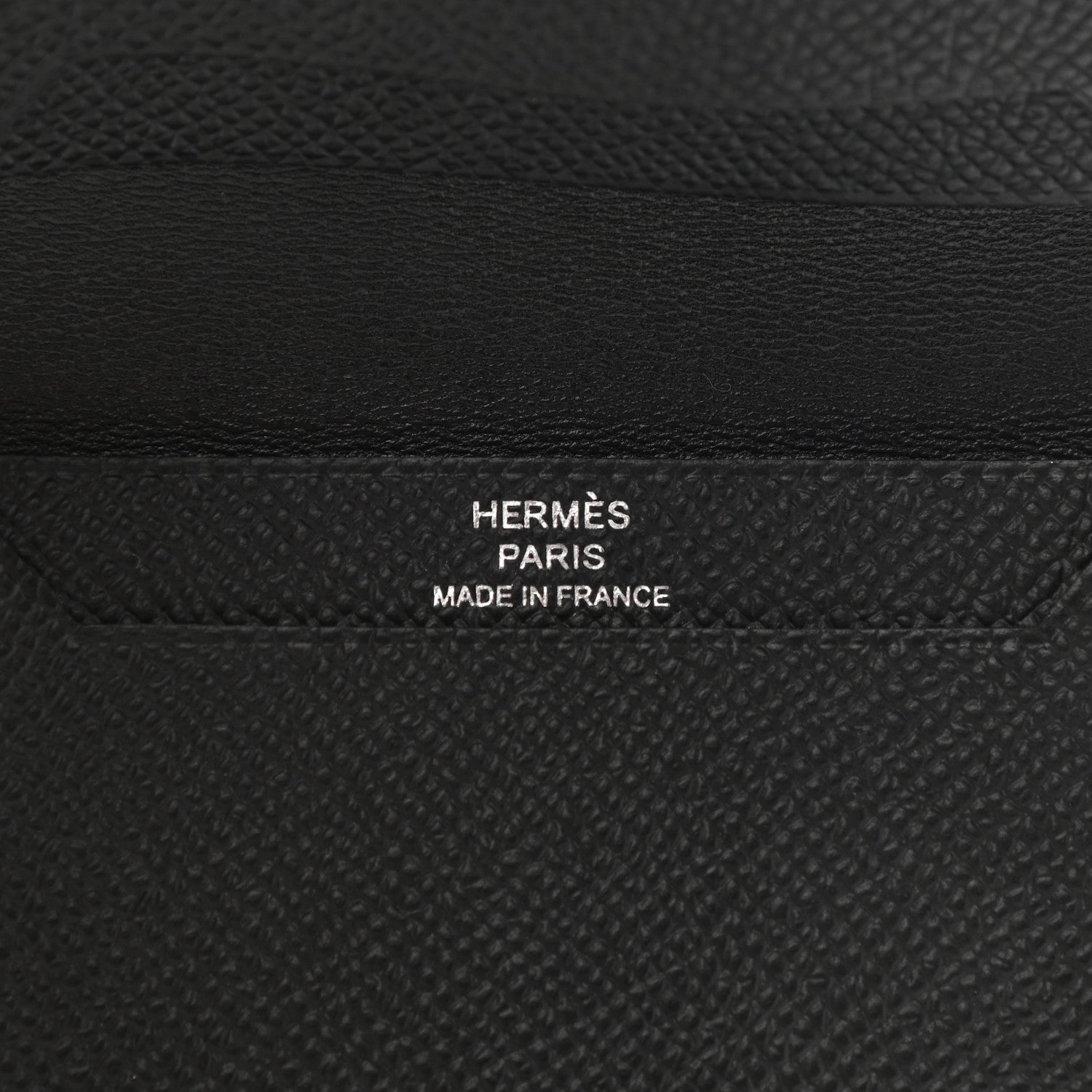Hermes Epsom Monochrome Bearn Card Holder Wallet Black 6 of 8