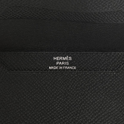 Hermes Epsom Monochrome Bearn Card Holder Wallet Black 6 of 8